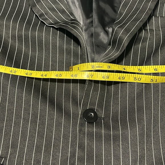 XL Black w/White Pin stripe Suit - Picture 8 of 8